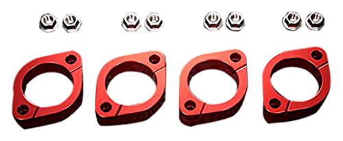 Amazon | U-KANAYA ビレットエキゾーストフランジ アルミ レッド