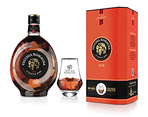 Vecchia Romagna Etichetta Nera Brandy Giftpack with Glass 70cl