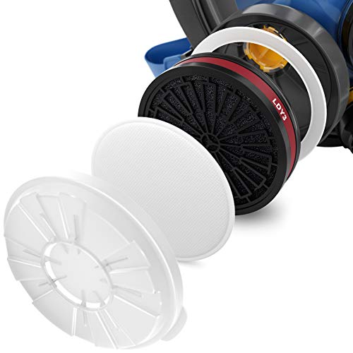 Blazin Full Face Respirator Gas Mask | Prepper Essential Protection | Tear Gas Pepper Spray Organic Vapors | Paint Face Cover | Dust, Welding, Painting, Polishing, Grinding, Sanding | Uses LDY3 Filter