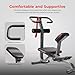 Sunny Health & Fitness Full Body Stretch Machine, Versatile Padded Trainer Back Stretcher, Stretching Equipment with Pivoting Seat, Self-Leveling Pedals, and Multi-Use Handlebar - SF-BH621002