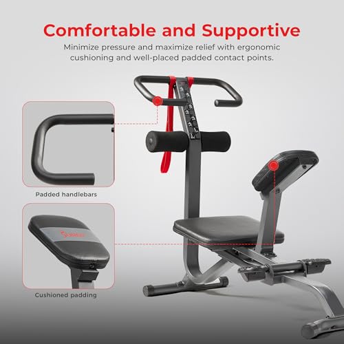 Image of Sunny Health & Fitness Full Body Stretch Machine Back Stretcher Pivot Seat
