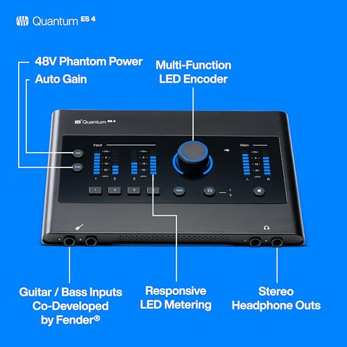 Image of PreSonus Quantum ES4 4 x 4, 24-bit / 192 kHz USB-C Audio Interface