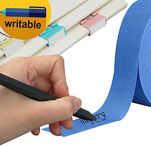 Decorating Masking Tape for Painting Blue Decorators Tape Painters Tape 3D Printer Tape for Artist Indoor 10 Rolls 25mm