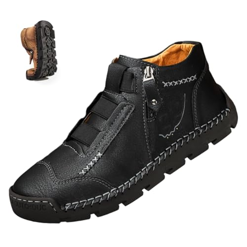 Matufit Shoes for Men, Fashionable Orthopedic Shoe Slip On Lightweight Loafers Orthopedic Loafers Men with Side Flats Zip