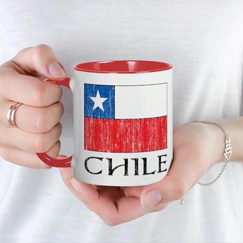 Taza café cerámica bandera Chile 11 oz miniatura 5