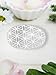 Wholesalegemshop Selenite (Flower of Life Engraved) Gemstone Carved Palm Stone/Pocket Palm Stone/Reiki Healing & Crystal Grid for Natural Body Chakra Balancing