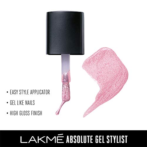 Image of Lakme Absolute Gel Stylist Nail Color, Pink Diamond, 12 ml