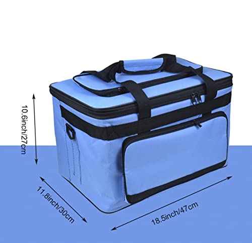 Image of Art and Craft Storage Organizer Bag Paint Art Supplies Storage Bag Arts Craft Tool Carrying Case Artist Paint Tool Box for Travel Foldable Waterproof Large Capacity Storage Tote Bag for Crafts Sewing