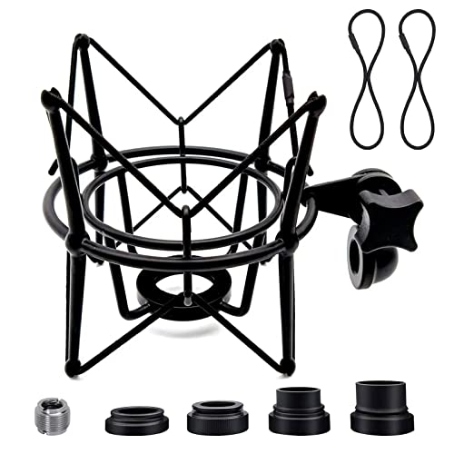 SUUNTOK Universal Microphone Shock Mount Stand (Black)