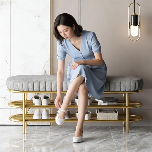 Chaussures d'entrée meuble de rangement style Ranch moderne gris 120 cm