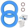 Flush Valve Seal for American Standard & Eljer Toilets, 2 Pcs Toilet Tank Parts Leak-Proof Upgraded Silicone Replacement for 7301111-0070A, for Champion 4 & Titan 4 Models with O Rings
