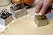 RSVP International Endurance Square Biscuit Cutters - Stainless Steel, Set of 4 | Nest for Easy Storage | For Cutting Thick or Thin Dough | Professional | Dishwasher Safe, Ribbed, Multi Color