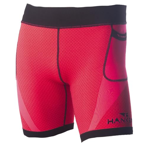 HANKER Mallas Running Hombre Cortas Compresión Firme Mallas Cortas Hombre Deporte Trail con Bolsillos