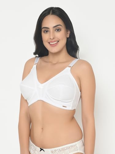 Image of Da Intimo Women's Cotton Non-Padded Non-Wired Full Coverage Bra | Comfortable Adjustable Strap Everyday Bra for Women & Girls -Set of 3 Combo, CL3-D177