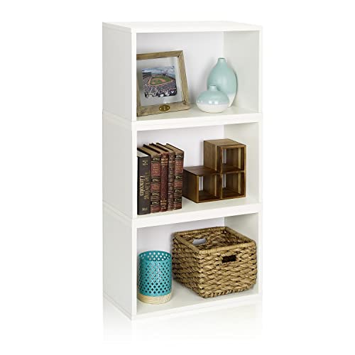Way Basics Display Shelf Bookcase (Tool-Free Assembly), White - Thumbnail 4