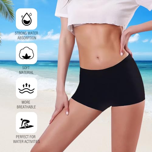 Okdance Menstruations-Bademode für Teenager, Mädchen und Frauen, 4-lagige Perioden-Hose mit mittlerer Taille für das Schwimmen, auslaufsichere Perioden-Hose für starken Durchfluss, spurlos für