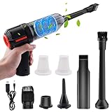Daakro 3-in-1 Dust Blower Compressed Air Keyboard Cleaning, 45000 RPM Electric Mini Staubsauger, Mini Vacuum Cleaner for PC, Graphics Card, Electronics, Sofa, Auto Staubsauger
