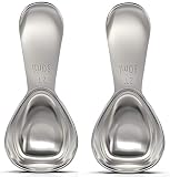 BALCI - Stainless Steel Coffee Scoop Set (2&2 Tablespoon, 30ml and 30ml) Exact Measuring Spoons for
