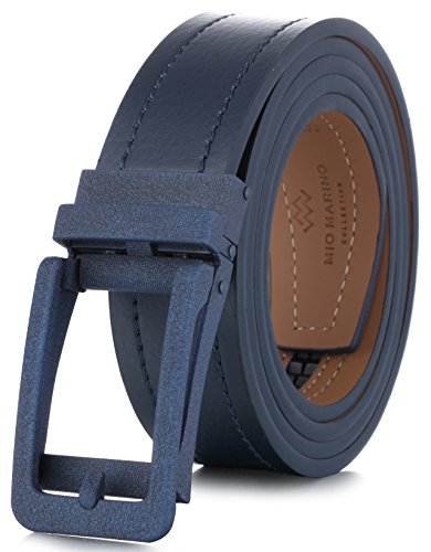 Image of Marino Men's Comfort Click Ratchet Belt Casual Leather Belt for Men - Automatic Linxx Buckle, 1 3 /8 inch Wide - Elegant Gift Box
