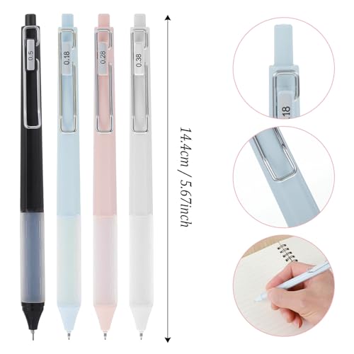 Set de 4 bolígrafos punta ultra fina tinta negra miniatura 2