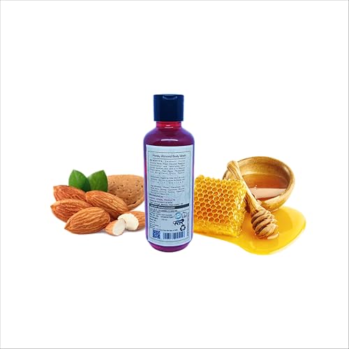 Image of Khadi Herbal Body Wash | 100% Natural Honey & Almond | Gentle & Nourishing Shower Gel for All Skin Types | Sulfate & Paraben Free | 210ml