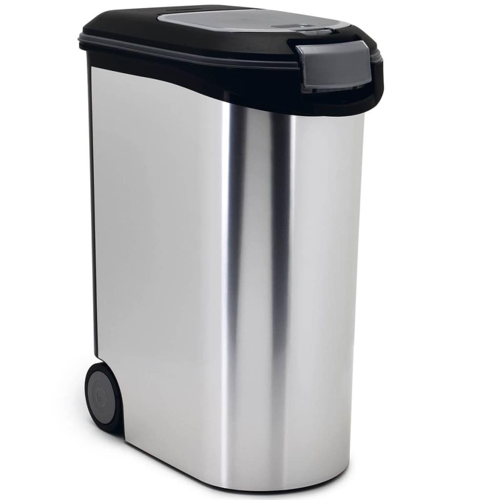 CURVER Recipiente de comida seca 20kg - Aspecto de metal - Gris