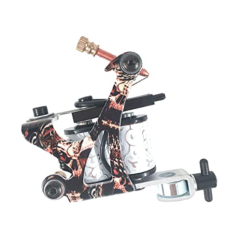 Coil Tattoo Machine Kit for Beginners - Complete Tattoo Set with Mini Power Supply, Tattoo Inks, Tattoo Needles, Practice Skin and Foot Pedal