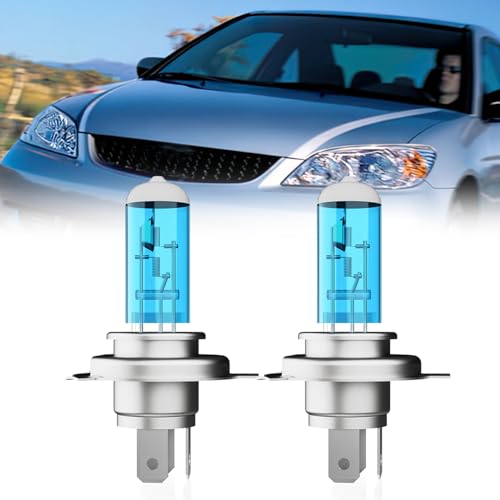 Image of Headlight Bulbs Compatible With Honda CR-V 1997-2001, 9003 High Low Beam Headlights Halogen Light Bulb, Super Bright 6000K White, Plug and Play, Pack of 2