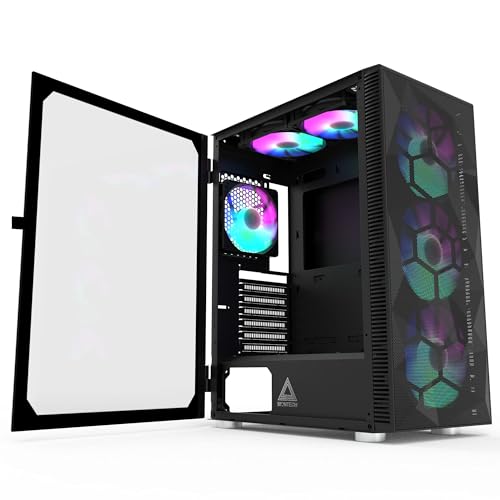 Image of Montech X3 Mesh 6pcs, 3 x 140mm& 3 x 120mm Fixed RGB Lighting Fans ATX Mid-Tower PC Gaming Case & Thermaltake Toughpower GX2 80+ Gold 600W SLI /Crossfire Ready Continuous Power ATX 12V