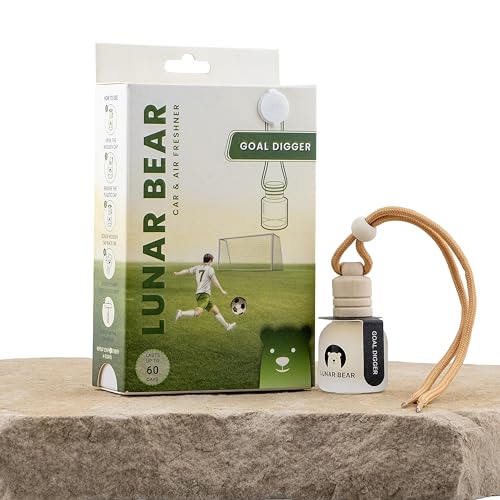 Image of LUNAR BEAR Goal Digger Car Air Freshener | Hanging Car Perfume Diffuser with Protective Case | Luxury Car Fragrance Made with Premium Essential Oils | Alcohol Free & Long Lasting