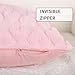 Valentines Day Decor-Throw Pillow Covers 18x18in Set of 2,Pink Soft Plush Faux Fur Pillow Case with Heart for Large Couch Sofa Home Indoor Outdoor Holiday Decorations
