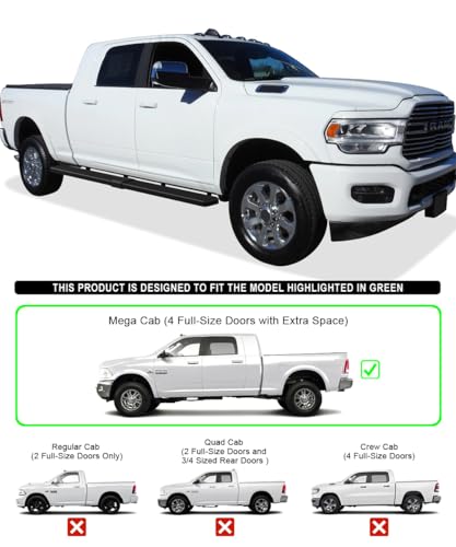 Estribos laterales acero inoxidable 6" Ram 2500 Mega Cab miniatura 2