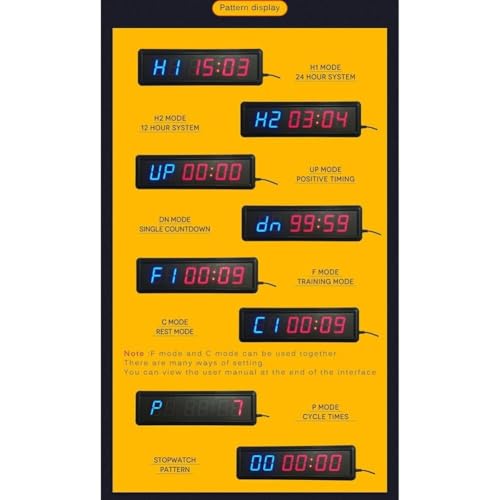 Reloj temporizador de gimnasio con control remoto miniatura 2