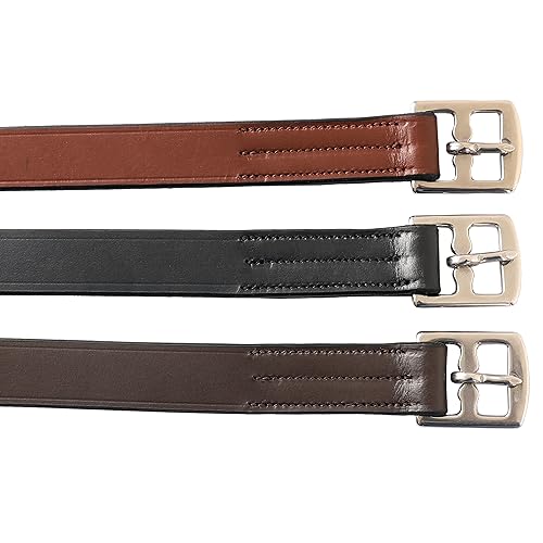 Exion Stirrup Leathers for English Saddles, Pre-Stretched Leather Pair - image 4