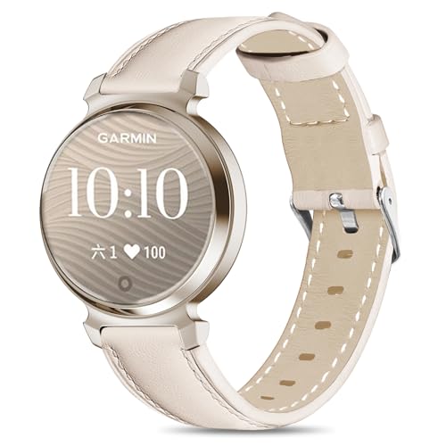 Leather Bands Compatible with Garmin Lily 2, 14mm Top Grain Soft Loop Straps Quick Release Replacement Adjustable Wristband for Lily 2 Classic/Active Smart Watch Accessory for Grace Women by Conidido - Used condition - US$8.99