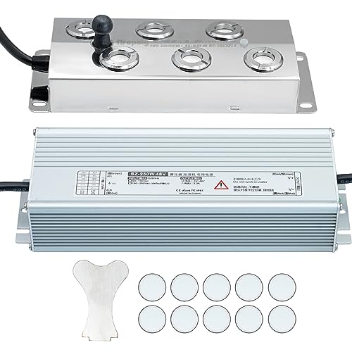 BREUAILY Generadores de Niebla 6 Cabezas 4.2L/H Nebulizador Ultrasónico Fabricante de Niebla con Alimentación de 250W para Jardinería Pond Paisaje de Invernadero