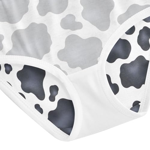Black White Cow Spots Girls Briefs, Toddler Girl Briefs, Cotton Underwear Girls, 2–8 Years4
