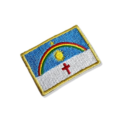 BE0420-011 Bandeira Pernambuco Patch Bordado 5,7×3,8cm (A-Termo adesivo ou costura.)