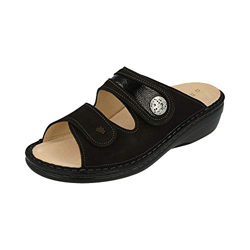 Finn Comfort Women's Mira Black Buggy/Patent Sandal 40 (US Women's 9.5-10) Medium