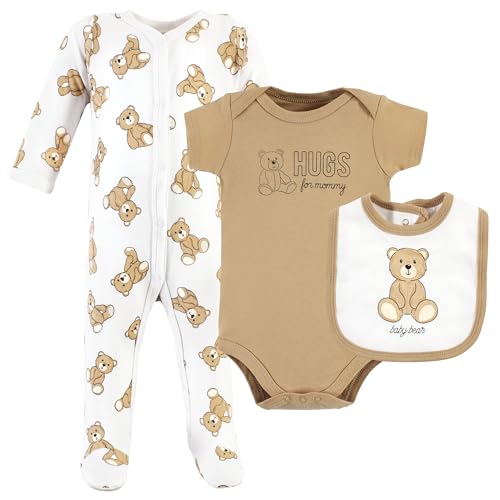 Hudson Baby Unisex Baby Cotton Sleep and Play, Bodysuit and Banda...