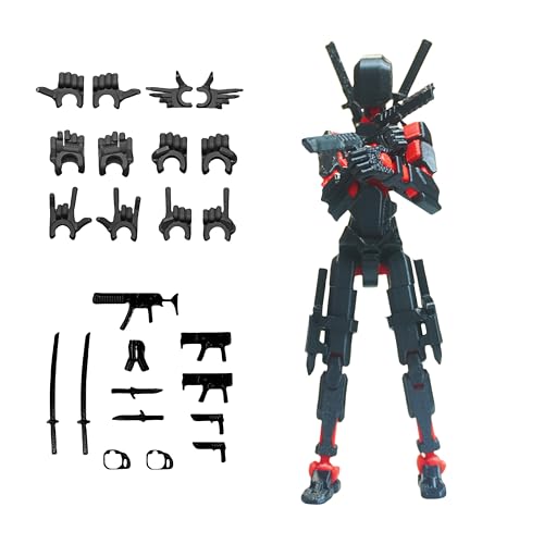 Nemoro Pre-Assembly 3D Printed 5.54'' Stick 13 Action Figure, Multi-Jointed Tian13, Articulated T13 Desktop Decoration,12 in 1 d13 Accessories Best Birthday Festival Gift