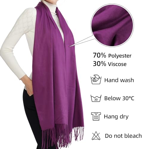 Image of RIIQIICHY Women's Fringe Shawl Wrap Pashmina Scarf for Wedding Evening