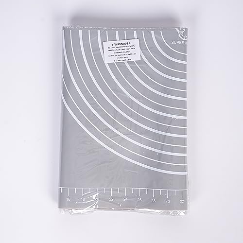 Extra Large Thick Non-Stick Silicone Baking Pastry Mat with Dough Scraper, Non-Slip Fondant Rolling Kneading Board, BPA Free, Epoxy Resin Crafts Jewelry Casting Mould Mat (71x51cm, Grey) - Image 9