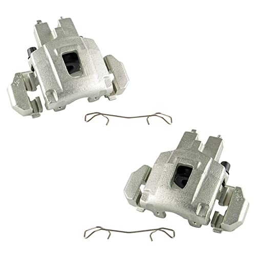 Image of TRQ Rear Brake Caliper Set Zinc Coated Brackets Compatible with 1999-2004 Jeep Grand Cherokee
