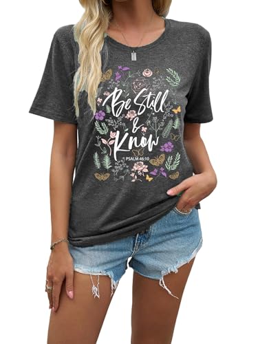 Image of Womens Dandelion T Shirts Sunflower Graphic Short Sleeve Casual Tops