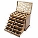 Schmuckkästchen aus Holz Große Retro 6 Schichten Holz hohl geschnitzte Schmuckkästchen Schrank Organizer Case Schmuck-Organizer