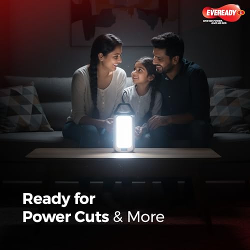 Image of Eveready Triplex HL86, 36W Rechargeable Lantern + Powerbank with 3 Lighting Modes, Foldable Flaps, Adjustable Brightness, USB Type-C Charging, Durable ABS Build, Powered by Eveready Li-ion Battery