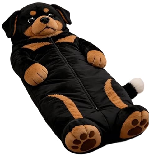Giant Fluffy Cat Sleeping Bag for Adults - Soft Plush Cat Shaped Sleeping Bag for Human Cozy & Warm Envelope Style Blanket Animal Shaped Sleep Bags for Home Camping Travel K