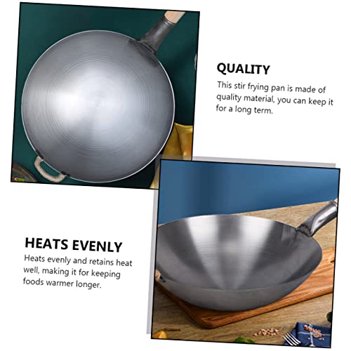 Wok de Hierro Fundido con Mango de Madera Antiadherente 12 pulgadas miniatura 3