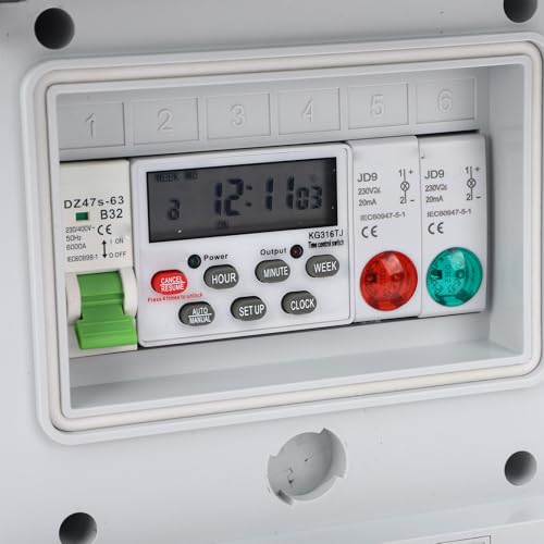 Interrupteur programmable 32A sous boîtier étanche IP65 avec minuterie extérieure - 7